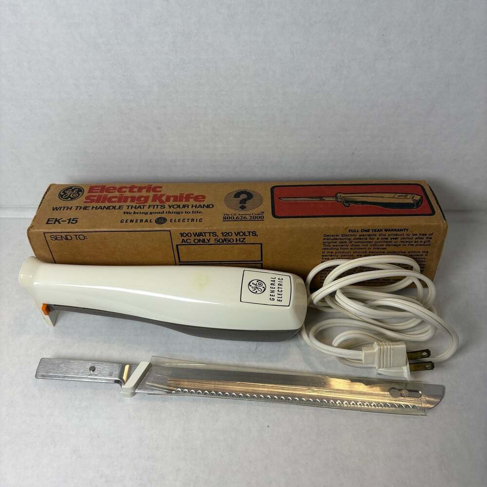 Vintage GE General Electric Electric Slicing Knife  EK 15 Original Box WORKS